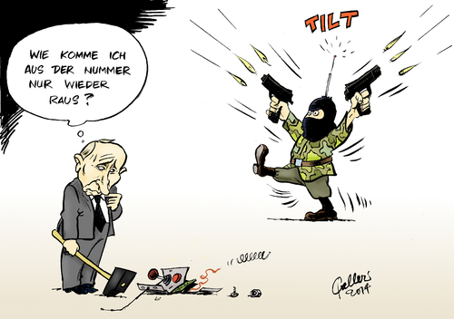 Cartoon: Kontrollverlust (medium) by Paolo Calleri tagged ukraine,russland,westen,flug,mh17,malaysisch,prorussisch,separatisten,ostukraine,abschuss,raketensystem,buk,karikatur,cartoon,paolo,calleri,ukraine,russland,westen,flug,mh17,malaysisch,prorussisch,separatisten,ostukraine,abschuss,raketensystem,buk,karikatur,cartoon,paolo,calleri