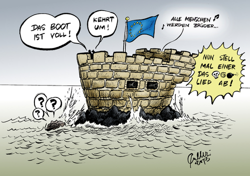 Cartoon: Nobelboot (medium) by Paolo Calleri tagged eu,italien,deutschland,sizilien,lampedusa,flüchtlinge,asyl,asylpolitik,afrika,bootsflüchtlinge,tote,flüchtlingspolitik,friedensnobelpreis,festung,armut,reichtum,schlepperbanden,frontex,karikatur,paolo,calleri,eu,italien,deutschland,sizilien,lampedusa,flüchtlinge,asyl,asylpolitik,afrika,bootsflüchtlinge,tote,flüchtlingspolitik,friedensnobelpreis,festung,armut,reichtum,schlepperbanden,frontex,karikatur,paolo,calleri