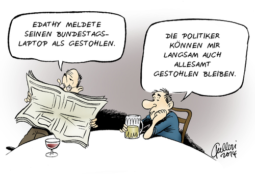 Cartoon: Politischer Schaden (medium) by Paolo Calleri tagged deutschland,sebastian,edathy,bundestag,laptop,politiker,ansehen,geschacher,posten,rücktritt,oppermann,gabriel,friedrich,groko,große,koalition,geheimnisverrat,vorwurf,kinderpornografie,karikatur,cartoon,paolo,calleri,deutschland,sebastian,edathy,bundestag,laptop,politiker,ansehen,geschacher,posten,rücktritt,oppermann,gabriel,friedrich,groko,große,koalition,geheimnisverrat,vorwurf,kinderpornografie,karikatur,cartoon,paolo,calleri