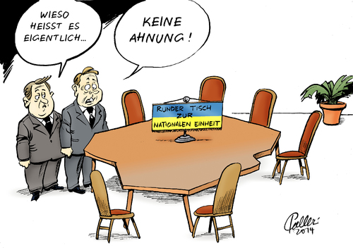 Cartoon: Runder Tisch (medium) by Paolo Calleri tagged calleri,paolo,cartoon,karikatur,eu,russland,einheit,dialog,nationaler,separatisten,kanten,ecken,kantig,eckig,rund,osze,tisch,runder,konfliktlösung,krise,ostukraine,kiew,ukraine,ukraine,kiew,ostukraine,krise,konfliktlösung,runder,tisch,osze,rund,eckig,kantig,ecken,kanten,separatisten,nationaler,dialog,einheit,russland,eu,karikatur,cartoon,paolo,calleri