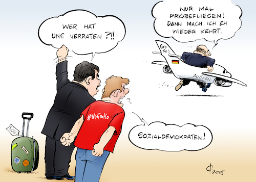 Cartoon: Schulz der Wortbruchpilot (medium) by Paolo Calleri tagged deutschland,regierung,groko,grose,koalition,spd,sozialdemokraten,aussenministerium,aussenminister,sigmar,gabriel,martin,schulz,minister,ministerposten,posten,versprechen,wahlkampf,nogroko,jusos,kritiker,gegner,karikatur,cartoon,paolo,calleri,deutschland,regierung,groko,grose,koalition,spd,sozialdemokraten,aussenministerium,aussenminister,sigmar,gabriel,martin,schulz,minister,ministerposten,posten,versprechen,wahlkampf,nogroko,jusos,kritiker,gegner,karikatur,cartoon,paolo,calleri