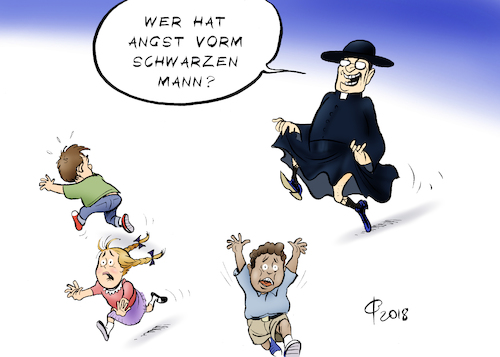 Cartoon: Schwarzer Mann (medium) by Paolo Calleri tagged welt,kirche,vatikan,kinder,kindesmissbrauch,pennsylvania,usa,priester,vertuschung,vertrauen,aufklaerung,karikatur,cartoon,paolo,calleri,welt,kirche,vatikan,kinder,kindesmissbrauch,pennsylvania,usa,priester,vertuschung,vertrauen,aufklaerung,karikatur,cartoon,paolo,calleri