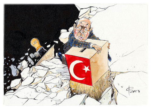 Cartoon: Türkei-Wahl (medium) by Paolo Calleri tagged tuerkei,wahl,parlament,parlamentswahl,praesident,akp,erdogan,parteien,autokratie,demokratie,wirtschaft,wirtschaftskrise,erdbeben,karikatur,cartoon,paolo,calleri,tuerkei,wahl,parlament,parlamentswahl,praesident,akp,erdogan,parteien,autokratie,demokratie,wirtschaft,wirtschaftskrise,erdbeben,karikatur,cartoon,paolo,calleri