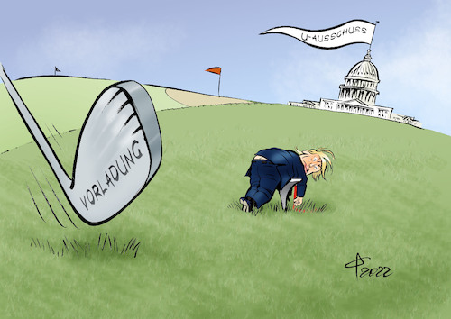 Cartoon: U-Ausschuss (medium) by Paolo Calleri tagged usa,praesident,trump,kongress,untersuchungsausschuss,capitol,demokratie,vorladung,befragung,karikatur,cartoon,paolo,calleri,usa,praesident,trump,kongress,untersuchungsausschuss,capitol,demokratie,vorladung,befragung,karikatur,cartoon,paolo,calleri