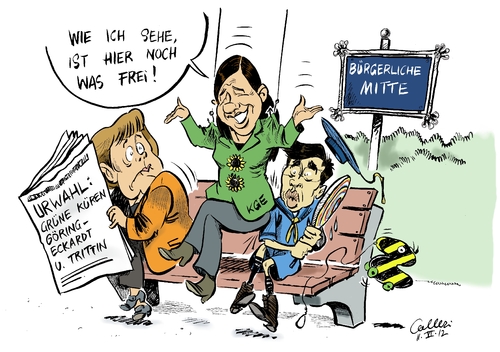 Cartoon: Urwahl (medium) by Paolo Calleri tagged ökopartei,christin,wählerstimmen,konservative,schwarzgrün,schwarzgelb,2013,bundestagswahl,wahlkampf,bürgerlichkeit,mitte,bürgerliche,roth,claudia,künast,renate,eckardt,göring,katrin,trittin,jürgen,spitzenkandidaten,basis,urwahl,grünen,die,90,bündnis,bündnis,90,die,grünen,urwahl,basis,befragung,jürgen,trittin,katrin,göring,eckardt,renate,künast,claudia,roth,bürgerliche,mitte,bürgerlichkeit,wahlkampf,bundestagswahl,2013,schwarzgelb,schwarzgrün,konservative,wählerstimmen,christin,ökopartei