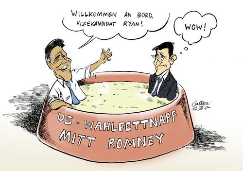 Cartoon: Vizekandidat Ryan (medium) by Paolo Calleri tagged usa,wahlkampf,präsidentschaft,präsidenschaftskandidat,kandidat,mitt,romney,vize,paul,ryan,fettnapf,fettnäpfchen,wahlkampfveranstaltung,peinlichkeiten,versprecher,usa,wahlkampf,präsidentschaft,präsidenschaftskandidat,kandidat,romney