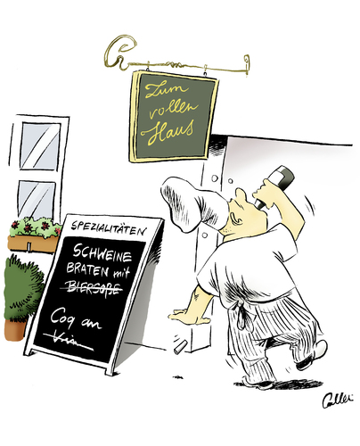 Cartoon: Volles Haus (medium) by Paolo Calleri tagged alkoholismus,gastronomie,alkohol,sucht,gerichte,essen,nahrung,trinken,trinker,drogen,cartoon,karikatur,paolo,calleri,alkoholismus,gastronomie,alkohol,sucht,gerichte,essen,nahrung,trinken,trinker,drogen,cartoon,karikatur,paolo,calleri