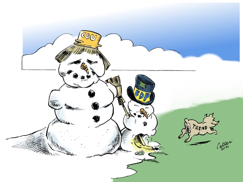 Cartoon: Winteridyll (medium) by Paolo Calleri tagged umfragetief,wahltrend,regierungsparteien,schwarzgelb,fdp,cdu,cdu,schwarzgelb,regierungsparteien,wahltrend