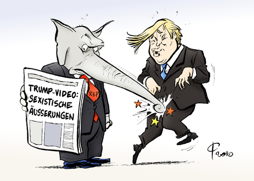 Cartoon: Zwischen die Beine (medium) by Paolo Calleri tagged usa,wahlen,wahlkampf,praesidentschaft,kandidat,republikaner,donald,trump,unternehmer,video,2005,sexismus,aeusserungen,obzoen,frauen,empoerung,kritik,karikatur,paolo,calleri,usa,wahlen,wahlkampf,praesidentschaft,kandidat,republikaner,donald,trump,unternehmer,video,2005,sexismus,aeusserungen,obzoen,frauen,empoerung,kritik,karikatur,paolo,calleri