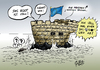 Cartoon: Nobelboot (small) by Paolo Calleri tagged eu,italien,deutschland,sizilien,lampedusa,flüchtlinge,asyl,asylpolitik,afrika,bootsflüchtlinge,tote,flüchtlingspolitik,friedensnobelpreis,festung,armut,reichtum,schlepperbanden,frontex,karikatur,paolo,calleri