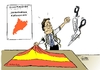 Cartoon: Schneiderei Catalonia (small) by Paolo Calleri tagged katalonien,spanien,unabhängigkeit,ministerpräsident,artur,mas,nationalliberal,separatisten,regionalwahl,referendum,abspaltung,politik