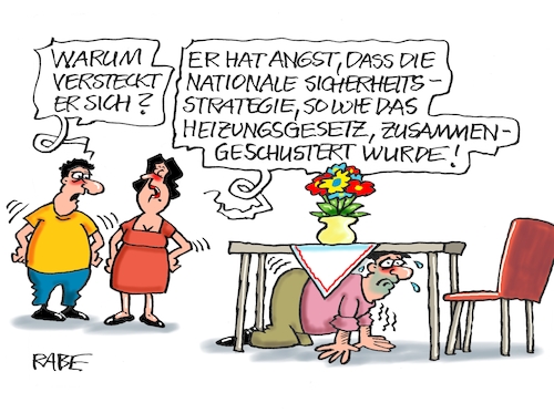 Cartoon: Abgetaucht vor Angst (medium) by RABE tagged olaf,scholz,bundeskanzler,ankündigung,zeitenwende,ergebnisse,opposition,union,rabe,ralf,böhme,cartoon,karikatur,pressezeichnung,farbcartoon,tagescartoon,kluft,spalt,brücke,ampel,ampelregierung,abgrund,national,sicherheit,strategie,sicherheitsstrategie,bundeswehr,angst,heizungsgesetz,tisch,stuhl,flickschusterei,olaf,scholz,bundeskanzler,ankündigung,zeitenwende,ergebnisse,opposition,union,rabe,ralf,böhme,cartoon,karikatur,pressezeichnung,farbcartoon,tagescartoon,kluft,spalt,brücke,ampel,ampelregierung,abgrund,national,sicherheit,strategie,sicherheitsstrategie,bundeswehr,angst,heizungsgesetz,tisch,stuhl,flickschusterei