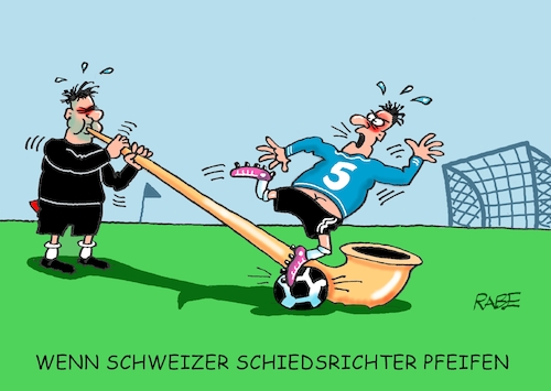 Cartoon: Alptraumhorn (medium) by RABE tagged fußball,fussball,bundesliga,meistertitel,fußballer,bayern,münchen,bayer,leverkusen,rabe,ralf,böhme,cartoon,karikatur,pressezeichnung,frabcartoon,tagescartoon,schild,meister,schuß,ecke,eckball,sport,em,europameisterschaft,schweiz,schiedsrichter,aplhorn,alphornbläser,stolperfalle,fußball,fussball,bundesliga,meistertitel,fußballer,bayern,münchen,bayer,leverkusen,rabe,ralf,böhme,cartoon,karikatur,pressezeichnung,frabcartoon,tagescartoon,schild,meister,schuß,ecke,eckball,sport,em,europameisterschaft,schweiz,schiedsrichter,aplhorn,alphornbläser,stolperfalle