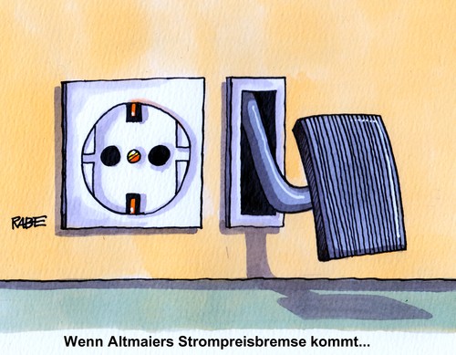 Cartoon: Altmaierbremse (medium) by RABE tagged strom,strompreisbremse,altmaier,bundesumweltminister,cdu,rösler,energiewende,stromrechnung,stromverbrauch,kunde,abnehme,eon,stromindustrie,strompreiserhöhung,rabe,ralf,böhme,cartoon,karikatur,steckdose,stecker,kilowatt,bremse,bremspedal,ökostrom,stromkonzerne,strom,strompreisbremse,altmaier,bundesumweltminister,cdu,rösler,energiewende,stromrechnung,stromverbrauch,kunde,abnehme,eon,stromindustrie,strompreiserhöhung,rabe,ralf,böhme,cartoon,karikatur,steckdose,stecker,kilowatt,bremse,bremspedal,ökostrom,stromkonzerne