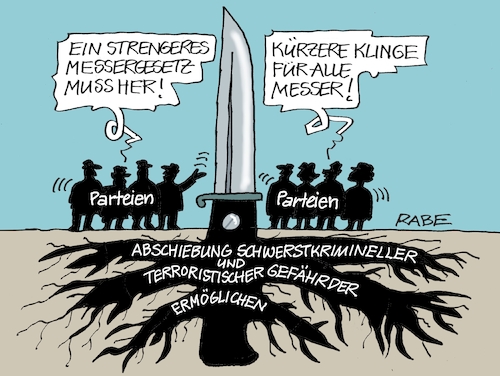 Cartoon: An der Wurzel (medium) by RABE tagged ampel,ampelregierung,rot,grün,gelb,fdp,spd,grüne,rabe,ralf,böhme,cartoon,karikatur,pressezeichnung,farbcartoon,tagescartoon,pöbelei,pöbler,bestrafung,regelung,beschimpfung,bundestag,abgeordnet,gefährder,schwerstkriminelle,abschiebung,solingen,messerangriff,messerattentat,klinge,klingenlänge,wurzel,wurzelstock,ampel,ampelregierung,rot,grün,gelb,fdp,spd,grüne,rabe,ralf,böhme,cartoon,karikatur,pressezeichnung,farbcartoon,tagescartoon,pöbelei,pöbler,bestrafung,regelung,beschimpfung,bundestag,abgeordnet,gefährder,schwerstkriminelle,abschiebung,solingen,messerangriff,messerattentat,klinge,klingenlänge,wurzel,wurzelstock