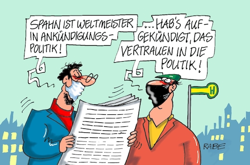 Cartoon: Ankündigungskündigung (medium) by RABE tagged corona,schnelltest,flughäfen,bahnhöfe,reiserückkehrer,testpflicht,markus,söder,bußgelder,ber,hauptstadtflughafen,eröffnung,fluggäste,viren,maskenpflicht,abstandsregeln,jens,spahn,ankündigung,kündigung,aufkündigung,ankündigungsstrategie,ankündigungspolitik,lockdown,lockerungen,stufenplan,schnelltests,rede,bundestag,fragestunde,corona,schnelltest,flughäfen,bahnhöfe,reiserückkehrer,testpflicht,markus,söder,bußgelder,ber,hauptstadtflughafen,eröffnung,fluggäste,viren,maskenpflicht,abstandsregeln,jens,spahn,ankündigung,kündigung,aufkündigung,ankündigungsstrategie,ankündigungspolitik,lockdown,lockerungen,stufenplan,schnelltests,rede,bundestag,fragestunde