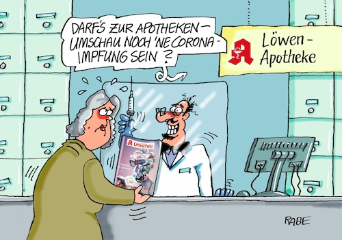 Cartoon: Apothekenumgeschautes (medium) by RABE tagged corona,kliniken,intensivbetten,überbelegung,omikron,infrastruktur,übernbelastung,domino,dominosteine,dominospiel,impfpflicht,boostern,boosterimpfung,apothekenumschau,apotheke,apotheken,coronaimpfung,corona,kliniken,intensivbetten,überbelegung,omikron,infrastruktur,übernbelastung,domino,dominosteine,dominospiel,impfpflicht,boostern,boosterimpfung,apothekenumschau,apotheke,apotheken,coronaimpfung