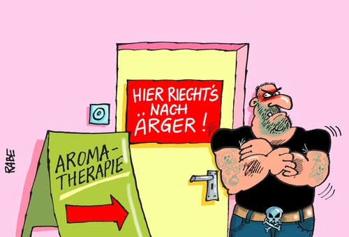 Cartoon: Aromatherapie (medium) by RABE tagged aroma,therapie,behandlung,aromatherapie,welness,fitness,wellnesscenter,beautifarm,rabe,ralf,böhme,cartoon,karikatur,pressezeichnung,farbcartoon,tagescartoon,ärger,schläge,geruch,riecher,haue,hiebe,aroma,therapie,behandlung,aromatherapie,welness,fitness,wellnesscenter,beautifarm,rabe,ralf,böhme,cartoon,karikatur,pressezeichnung,farbcartoon,tagescartoon,ärger,schläge,geruch,riecher,haue,hiebe