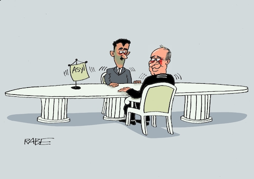 Cartoon: Assad am langen Tisch (medium) by RABE tagged ampel,ampelregierung,rot,grün,gelb,fdp,spd,grüne,rabe,ralf,böhme,cartoon,karikatur,pressezeichnung,farbcartoon,tagescartoon,inflation,einkommen,rente,rentenpaket,bruch,streit,neuwahlen,putin,kreml,moskau,asyl,tisch,assad,syrien,umsturz,flüchtlinge,sturz,islamisten,asylanträge,ampel,ampelregierung,rot,grün,gelb,fdp,spd,grüne,rabe,ralf,böhme,cartoon,karikatur,pressezeichnung,farbcartoon,tagescartoon,inflation,einkommen,rente,rentenpaket,bruch,streit,neuwahlen,putin,kreml,moskau,asyl,tisch,assad,syrien,umsturz,flüchtlinge,sturz,islamisten,asylanträge