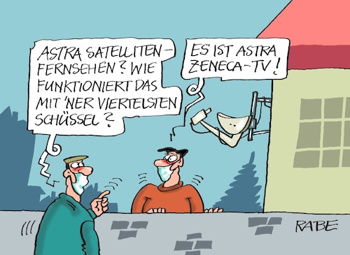 Cartoon: Astrales TV (medium) by RABE tagged corona,bildung,bildungsminister,kanzleramt,bildungskonferenz,lehrerkonferenz,laptop,ausstatung,digitalisierung,bildungsmonitor,internetzugan,wlan,aufwachen,astra,satellitenfernsehen,satellitenschüssel,empfang,astrazeneca,impfstoff,impfschutz,impfdosen,impfbescheid,lockdown,shutdown,fallzahlen,rki,corona,bildung,bildungsminister,kanzleramt,bildungskonferenz,lehrerkonferenz,laptop,ausstatung,digitalisierung,bildungsmonitor,internetzugan,wlan,aufwachen,astra,satellitenfernsehen,satellitenschüssel,empfang,astrazeneca,impfstoff,impfschutz,impfdosen,impfbescheid,lockdown,shutdown,fallzahlen,rki