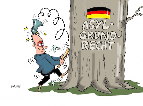 Cartoon: Asylrechtler (medium) by RABE tagged migration,migrationspakt,un,beschluß,merkel,flüchtlinge,rabe,ralf,böhme,cartoon,karikatur,pressezeichnung,farbcartoon,tagescartoon,friedrich,merz,asyl,asylgrundrecht,cdu,spahn,akk,parteispitze,spitzenfunktionär,baum,axt,eiche,migration,migrationspakt,un,beschluß,merkel,flüchtlinge,rabe,ralf,böhme,cartoon,karikatur,pressezeichnung,farbcartoon,tagescartoon,friedrich,merz,asyl,asylgrundrecht,cdu,spahn,akk,parteispitze,spitzenfunktionär,baum,axt,eiche