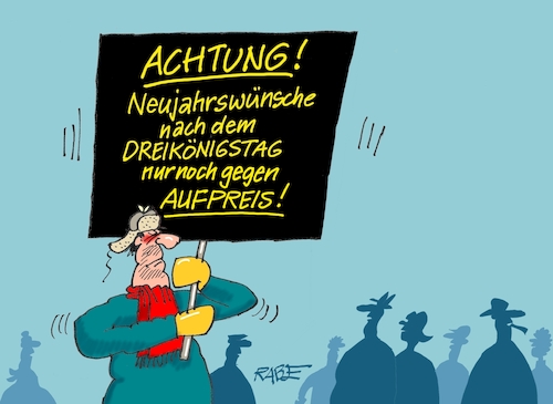 Cartoon: Aufpreis (medium) by RABE tagged silvester,silvesterfeier,neujahr,rabe,ralf,böhme,cartoon,karikatur,pressezeichnung,farbcartoon,tagescartoon,musical,theater,jahresrückblick,neujahrsgrüße,neujahrswünsche,aufpreis,dreikönigstag,dreikönigstreffen,sternsinger,sternsänger,silvester,silvesterfeier,neujahr,rabe,ralf,böhme,cartoon,karikatur,pressezeichnung,farbcartoon,tagescartoon,musical,theater,jahresrückblick,neujahrsgrüße,neujahrswünsche,aufpreis,dreikönigstag,dreikönigstreffen,sternsinger,sternsänger