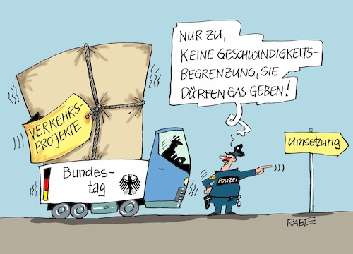 Cartoon: Aufs Gaspedal treten (medium) by RABE tagged groko,union,cdu,csu,spd,merkel,akk,berlin,bundesregierung,befragung,rabe,ralf,böhme,cartoon,karikatur,pressezeichnung,farbcartoon,tagescartoon,prügelei,halbzeit,halbzeitbilanz,mauer,bundestag,verkehrsprojekte,gas,gaspedal,umsetzung,paket,polizei,straßennetz,autobahnen,brücken,wege,radwege,groko,union,cdu,csu,spd,merkel,akk,berlin,bundesregierung,befragung,rabe,ralf,böhme,cartoon,karikatur,pressezeichnung,farbcartoon,tagescartoon,prügelei,halbzeit,halbzeitbilanz,mauer,bundestag,verkehrsprojekte,gas,gaspedal,umsetzung,paket,polizei,straßennetz,autobahnen,brücken,wege,radwege