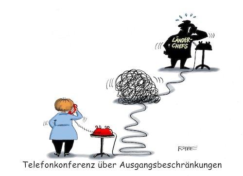 Cartoon: Ausgangssperriges (medium) by RABE tagged virus,corona,pandemie,coronakrise,rabe,ralf,böhme,cartoon,karikatur,pressezeichnung,farbcartoon,tagescartoon,viren,virenschutz,mundschutz,desinfektion,föderal,föderalismus,ländersache,merkel,länderchefs,ministerpräsidenten,ausgangssperre,ausgangseinschränkungen,telof,telefonleitung,verknotung,virus,corona,pandemie,coronakrise,rabe,ralf,böhme,cartoon,karikatur,pressezeichnung,farbcartoon,tagescartoon,viren,virenschutz,mundschutz,desinfektion,föderal,föderalismus,ländersache,merkel,länderchefs,ministerpräsidenten,ausgangssperre,ausgangseinschränkungen,telof,telefonleitung,verknotung