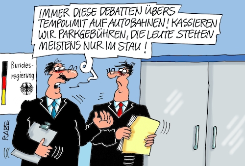 Cartoon: Autobahngebühr (medium) by RABE tagged bundesregierung,autobahn,geschwindigkeitsbegrenzung,verkehrsminister,scheuer,rabe,ralf,böhme,cartoon,karikatur,pressezeichnung,farbcartoon,tagescartoon,stau,parken,parkgebühr,bundesregierung,autobahn,geschwindigkeitsbegrenzung,verkehrsminister,scheuer,rabe,ralf,böhme,cartoon,karikatur,pressezeichnung,farbcartoon,tagescartoon,stau,parken,parkgebühr