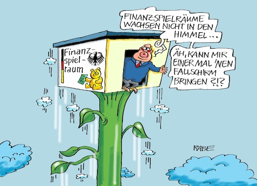 Cartoon: Bäume in den Himmel (medium) by RABE tagged finanzen,finanzminister,altmaier,kanzleramtschef,finanzspielräume,steuersenkung,steuererleichterung,bürger,steuezahler,jamaika,jamaikaverhandlung,rabe,ralf,böhme,cartoon,karikatur,pressezeichnung,farbcartoon,tagescartoon,spielzimmer,kita,himmel,wolken,baum,ast,fallschirm,finanzen,finanzminister,altmaier,kanzleramtschef,finanzspielräume,steuersenkung,steuererleichterung,bürger,steuezahler,jamaika,jamaikaverhandlung,rabe,ralf,böhme,cartoon,karikatur,pressezeichnung,farbcartoon,tagescartoon,spielzimmer,kita,himmel,wolken,baum,ast,fallschirm