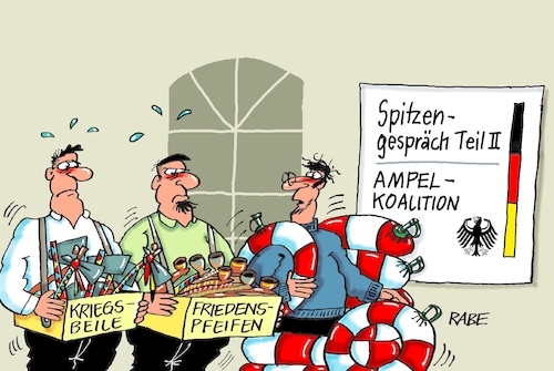 Cartoon: Bauchläden (medium) by RABE tagged olaf,scholz,bundeskanzler,ankündigung,zeitenwende,ergebnisse,opposition,union,rabe,ralf,böhme,cartoon,karikatur,pressezeichnung,farbcartoon,tagescartoon,kluft,spalt,brücke,ampel,ampelregierung,ampelkoalition,spitzengespräch,spitzengespräche,fdp,lindner,habeck,grüne,streit,kriegsbeil,kriegsbeile,frieden,friedenspfeife,friedenspfeifen,rettung,rettungsring,rettungsringe,bauchladen,bauchläden,olaf,scholz,bundeskanzler,ankündigung,zeitenwende,ergebnisse,opposition,union,rabe,ralf,böhme,cartoon,karikatur,pressezeichnung,farbcartoon,tagescartoon,kluft,spalt,brücke,ampel,ampelregierung,ampelkoalition,spitzengespräch,spitzengespräche,fdp,lindner,habeck,grüne,streit,kriegsbeil,kriegsbeile,frieden,friedenspfeife,friedenspfeifen,rettung,rettungsring,rettungsringe,bauchladen,bauchläden