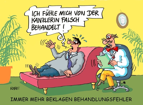 Cartoon: Behandlungsfehler (medium) by RABE tagged behandlungsfehler,arzt,patient,kanzlerin,merkel,cdu,eingriff,operation,rabe,ralf,böhme,cartoon,karikatur,pressezeichnung,farbcartoon,tagescartoon,psychiater,couch,behandlungsfehler,arzt,patient,kanzlerin,merkel,cdu,eingriff,operation,rabe,ralf,böhme,cartoon,karikatur,pressezeichnung,farbcartoon,tagescartoon,psychiater,couch