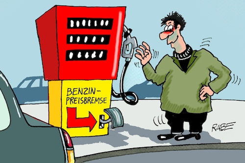 Cartoon: Benzinpreisliches (medium) by RABE tagged benzin,sprit,spritpreise,benzinpreise,diesel,dieselpreise,rabe,ralf,böhme,cartoon,karikatur,pressezeichnung,farbcartoon,tagescartoon,zapfsäule,tankstelle,zapfpistole,autofahrer,bremse,benzinpreispbremse,preissteigerung,teuerung,benzin,sprit,spritpreise,benzinpreise,diesel,dieselpreise,rabe,ralf,böhme,cartoon,karikatur,pressezeichnung,farbcartoon,tagescartoon,zapfsäule,tankstelle,zapfpistole,autofahrer,bremse,benzinpreispbremse,preissteigerung,teuerung