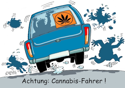 Cartoon: Berauschtes (medium) by RABE tagged cannabis,legalisierung,özdemir,lauterbach,hanf,hanfanbau,rabe,ralf,böhme,cartoon,karikatur,pressezeichnung,farbcartoon,tagescartoon,brennstäbe,brennelemente,tüte,straßenverkehr,pkw,auto,fahrer,kennzeichnungspflicht,cannabisfahrer,cannabis,legalisierung,özdemir,lauterbach,hanf,hanfanbau,rabe,ralf,böhme,cartoon,karikatur,pressezeichnung,farbcartoon,tagescartoon,brennstäbe,brennelemente,tüte,straßenverkehr,pkw,auto,fahrer,kennzeichnungspflicht,cannabisfahrer