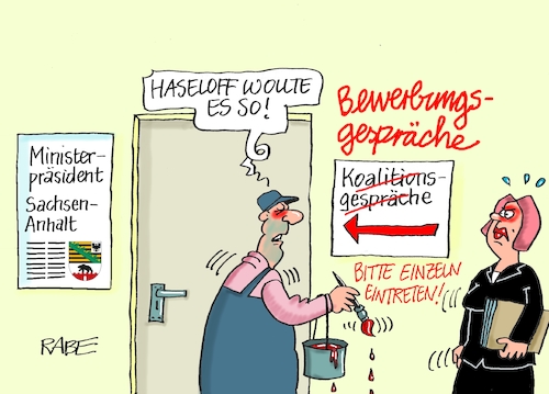 Cartoon: Bewerbungsunterlagen (medium) by RABE tagged landtagswahl,sachsen,anhalt,haseloff,cdu,afd,bürger,rabe,ralf,böhme,cartoon,karikatur,pressezeichnung,farbcartoon,tagescartoon,bewerbungsgespräche,koalitionsgespräche,wahlerfolg,koalitionsbildung,grüne,spd,linke,fdpkoalitionspartner,landtagswahl,sachsen,anhalt,haseloff,cdu,afd,bürger,rabe,ralf,böhme,cartoon,karikatur,pressezeichnung,farbcartoon,tagescartoon,bewerbungsgespräche,koalitionsgespräche,wahlerfolg,koalitionsbildung,grüne,spd,linke,fdpkoalitionspartner