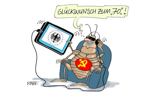 Cartoon: BND (medium) by RABE tagged merz,kanzler,koalition,union,spd,klingbeil,cartoon,karikatur,pressezeichnung,farbcartoon,tagescartoon,db,bahn,frühling,frühjahr,frühjahrsputz,ice,zug,blumenkasten,blumenkästen,bnd,bundesnachrichtendienst,spion,agent,wanze,russland,geburtstag,merz,kanzler,koalition,union,spd,klingbeil,cartoon,karikatur,pressezeichnung,farbcartoon,tagescartoon,db,bahn,frühling,frühjahr,frühjahrsputz,ice,zug,blumenkasten,blumenkästen,bnd,bundesnachrichtendienst,spion,agent,wanze,russland,geburtstag