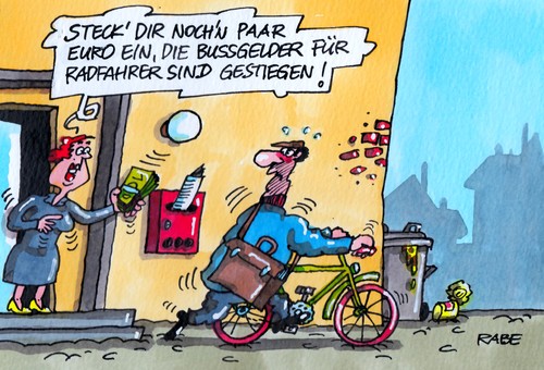 Cartoon: Bußgeldkatalog (medium) by RABE tagged radfahrer,autofahrer,bußgelder,bußgelkatalog,euro,geldbuße,verstöße,bundesverkehrsminister,ramsauer,radweg,fussgängerzone,rabe,ralf,böhme,cartoon,karikatur,strafzettel,politesse,fahrrad,sattel,csu,bundesregierung,straßen,wege,autobahnen,radfahrer,autofahrer,bußgelder,bußgelkatalog,euro,geldbuße,verstöße,bundesverkehrsminister,ramsauer,radweg,fussgängerzone,rabe,ralf,böhme,cartoon,karikatur,strafzettel,politesse,fahrrad,sattel,csu,bundesregierung,straßen,wege,autobahnen