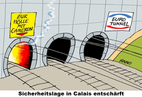 Cartoon: Calais zwei Text neu (medium) by RABE tagged calais,eurotunnel,ausländer,flüchtlinge,insel,frankreich,flüchtlingslager,ausländerunterkunft,eu,tunnel,autobahntunnel,rabe,ralf,böhme,cartoon,tagescartoon,thüringen,sicherheit,adac,testsieger,calais,eurotunnel,ausländer,flüchtlinge,insel,frankreich,flüchtlingslager,ausländerunterkunft,eu,tunnel,autobahntunnel,rabe,ralf,böhme,cartoon,tagescartoon,thüringen,sicherheit,adac,testsieger