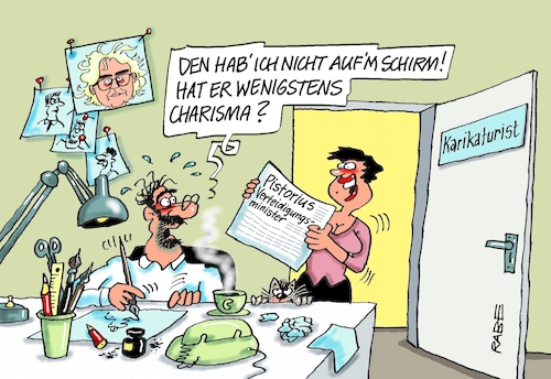 Cartoon: Charismatisches (medium) by RABE tagged boris,pistorius,verteidigungsminister,lambrecht,rücktritt,neubestzung,bundeswehr,rabe,ralf,böhme,cartoon,karikatur,pressezeichnung,farbcartoon,tagescartoon,karikaturist,charisma,zeichentisch,porträt,tusche,feder,katze,frau,boris,pistorius,verteidigungsminister,lambrecht,rücktritt,neubestzung,bundeswehr,rabe,ralf,böhme,cartoon,karikatur,pressezeichnung,farbcartoon,tagescartoon,karikaturist,charisma,zeichentisch,porträt,tusche,feder,katze,frau