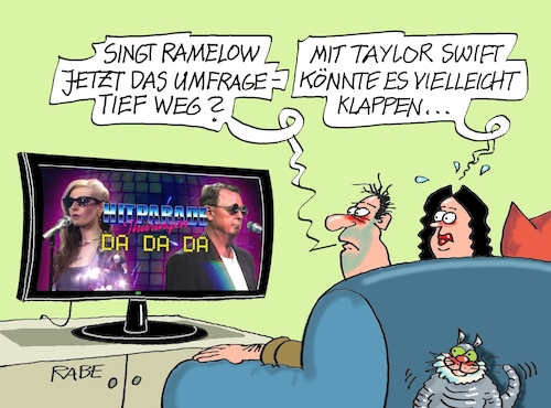 Cartoon: Dadada (medium) by RABE tagged landtagswahl,thüringen,septemper,cdu,afd,mario,voigt,bernd,höcke,tv,duell,fernsehduell,rabe,ralf,böhme,cartoon,karikatur,pressezeichnung,farbcartoon,tagescartoon,ramelow,sänger,hitparade,dadada,remmler,umfragetief,videoclip,schlager,pop,landtagswahl,thüringen,septemper,cdu,afd,mario,voigt,bernd,höcke,tv,duell,fernsehduell,rabe,ralf,böhme,cartoon,karikatur,pressezeichnung,farbcartoon,tagescartoon,ramelow,sänger,hitparade,dadada,remmler,umfragetief,videoclip,schlager,pop