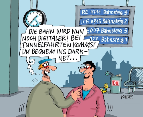 Cartoon: Darknet (medium) by RABE tagged digitalisierung,deutsche,bahn,db,ice,ic,internet,datenautobahn,reisende,rabe,ralf,böhme,catoon,karikatur,pressezeichnung,farbcrtoon,tagescartoon,wifi,labtop,smartphone,verkehrsminister,digitalisierung,deutsche,bahn,db,ice,ic,internet,datenautobahn,reisende,rabe,ralf,böhme,catoon,karikatur,pressezeichnung,farbcrtoon,tagescartoon,wifi,labtop,smartphone,verkehrsminister