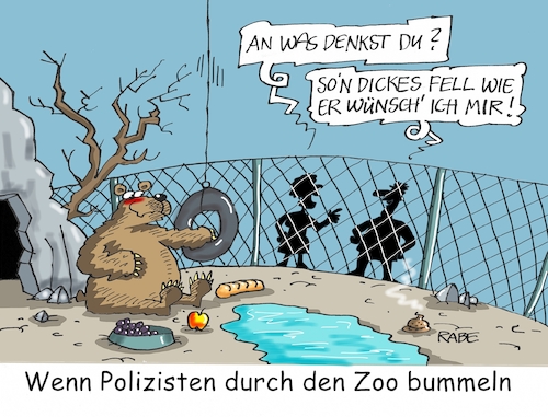 Cartoon: Dickes Fell (medium) by RABE tagged ampel,ampelregierung,rot,grün,gelb,fdp,spd,grüne,rabe,ralf,böhme,cartoon,karikatur,pressezeichnung,farbcartoon,tagescartoon,polizei,polizisten,gewalt,tod,messer,messerstecher,zoo,tierpark,bär,fell,ampel,ampelregierung,rot,grün,gelb,fdp,spd,grüne,rabe,ralf,böhme,cartoon,karikatur,pressezeichnung,farbcartoon,tagescartoon,polizei,polizisten,gewalt,tod,messer,messerstecher,zoo,tierpark,bär,fell