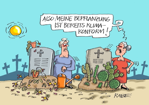 Dürre auf Friedhof