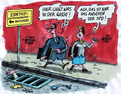 Cartoon: Edathy (medium) by RABE tagged edathy,spd,untersuchungsausschuss,oppermann,hartmann,ansehen,kinderpornos,nacktfotos,rabe,ralf,böhme,cartoon,karikaturpressezeichnung,farbcartoon,tagescartoon,gosse,straße,gehweg,kinderpornoring,internet,täter,opfer,edathy,spd,untersuchungsausschuss,oppermann,hartmann,ansehen,kinderpornos,nacktfotos,rabe,ralf,böhme,cartoon,karikaturpressezeichnung,farbcartoon,tagescartoon,gosse,straße,gehweg,kinderpornoring,internet,täter,opfer