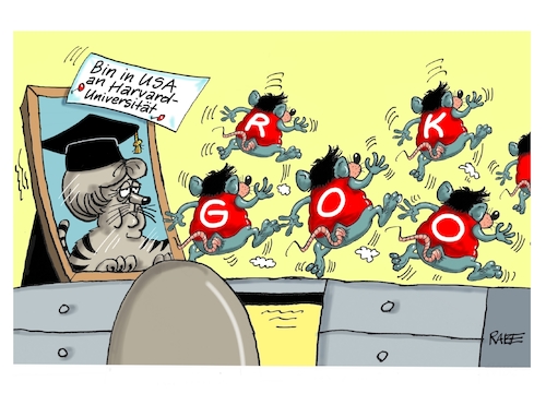 Cartoon: Ehrendoktortitel (medium) by RABE tagged nahles,spd,sozialdemokraten,groko,umfragetief,scholz,rabe,ralf,böhme,cartoon,karikatur,pressezeichnung,farbcartoon,tagescartoon,ruine,koalition,koalitionsvetrag,merkel,usa,harvard,uni,universität,doktorhut,doktortitel,ehrendoktortitel,cambridge,trump,washington,mäuse,katze,kater,tisch,tanz,nahles,spd,sozialdemokraten,groko,umfragetief,scholz,rabe,ralf,böhme,cartoon,karikatur,pressezeichnung,farbcartoon,tagescartoon,ruine,koalition,koalitionsvetrag,merkel,usa,harvard,uni,universität,doktorhut,doktortitel,ehrendoktortitel,cambridge,trump,washington,mäuse,katze,kater,tisch,tanz