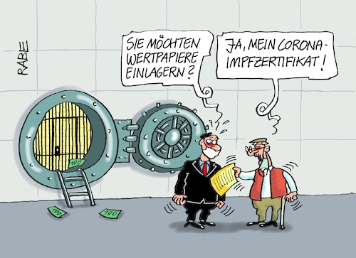 Cartoon: Eingelagerte Ablagerung (medium) by RABE tagged corona,bundländerkonferenz,merkel,kanzleramt,lockerungen,stufenplan,öffnungen,lockdown,shutdown,baumärkte,impfdosen,rki,fallzahlen,inzidenzwert,spahn,impfzentren,impfreihenfolge,notbremse,impfzertifikat,biontech,impfung,wert,wertpapiere,safe,tresor,banktresor,banksafe,schließfächer,zweitimpfung,corona,bundländerkonferenz,merkel,kanzleramt,lockerungen,stufenplan,öffnungen,lockdown,shutdown,baumärkte,impfdosen,rki,fallzahlen,inzidenzwert,spahn,impfzentren,impfreihenfolge,notbremse,impfzertifikat,biontech,impfung,wert,wertpapiere,safe,tresor,banktresor,banksafe,schließfächer,zweitimpfung