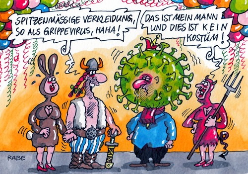 Cartoon: Faschingsvirus (medium) by RABE tagged virus,grippe,grippevirus,erkältung,schnupfen,husten,fieber,arzt,patient,karneval,fasching,kostuüm,verkleidung,rabe,ralf,böhme,cartoon,karikatur,kostümverleih,narren,luftballon,luftschlange,konfettie,kostümball,büttenabend,häschen,teufel,kelte,germane,keim,ansteckungsgefahr,rotz,virus,grippe,grippevirus,erkältung,schnupfen,husten,fieber,arzt,patient,karneval,fasching,kostuüm,verkleidung,rabe,ralf,böhme,cartoon,karikatur,kostümverleih,narren,luftballon,luftschlange,konfettie,kostümball,büttenabend,häschen,teufel,kelte,germane,keim,ansteckungsgefahr,rotz