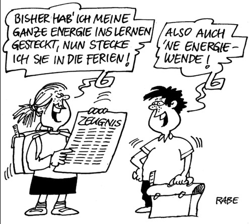 Cartoon: Ferienenergie (medium) by RABE tagged ferien,sommerferien,zeugnisse,schulschluß,schüler,lehrer,schule,zeugnisausgabe,zensuren,ferienbeginn,erholung,sommerwetter,baden,schwimmen,lernen,depressionen,lerndepression,wetterdepression,unwetter,sauwetter,regen,regenwetter,juli,ferien,sommerferien,zeugnisse,schulschluß,schüler,lehrer,schule