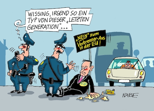 Cartoon: Festkleber (medium) by RABE tagged olaf,scholz,bundeskanzler,ankündigung,zeitenwende,ergebnisse,opposition,union,rabe,ralf,böhme,cartoon,karikatur,pressezeichnung,farbcartoon,tagescartoon,kluft,spalt,brücke,ampel,ampelregierung,klimaaktivisten,letzte,generation,verbrenner,eu,veto,verbrenneraus,festkleber,sitzblockade,blockade,straße,polizei,verbrennermotor,volker,wissing,fdp,verkehrsminister,olaf,scholz,bundeskanzler,ankündigung,zeitenwende,ergebnisse,opposition,union,rabe,ralf,böhme,cartoon,karikatur,pressezeichnung,farbcartoon,tagescartoon,kluft,spalt,brücke,ampel,ampelregierung,klimaaktivisten,letzte,generation,verbrenner,eu,veto,verbrenneraus,festkleber,sitzblockade,blockade,straße,polizei,verbrennermotor,volker,wissing,fdp,verkehrsminister