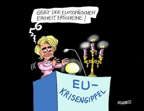 Cartoon: Geist erscheine (medium) by RABE tagged eu,brüssel,euro,krise,parlament,beschluss,von,der,leyen,haushalt,staaten,kompromiss,rabe,ralf,böhme,cartoon,karikatur,pressezeichnung,farbcartoon,tagescartoon,stier,europa,haushaltsplan,krisengipfel,erdogan,flüchtlingsdeal,geist,griechenland,flüchtlingslager,ägäis,kinder,aufnahme,eu,brüssel,euro,krise,parlament,beschluss,von,der,leyen,haushalt,staaten,kompromiss,rabe,ralf,böhme,cartoon,karikatur,pressezeichnung,farbcartoon,tagescartoon,stier,europa,haushaltsplan,krisengipfel,erdogan,flüchtlingsdeal,geist,griechenland,flüchtlingslager,ägäis,kinder,aufnahme